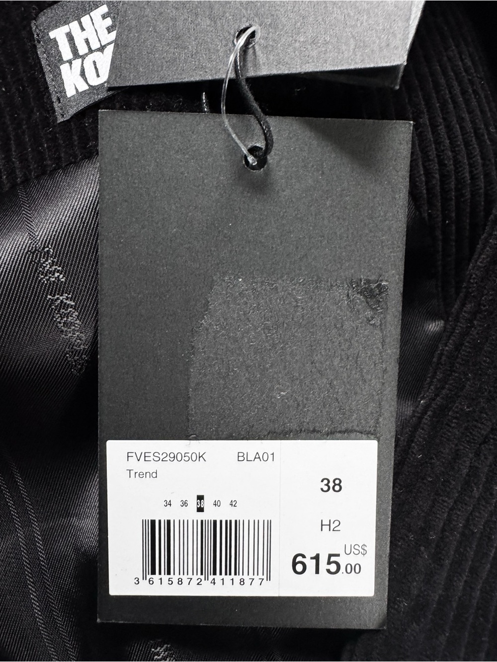 The Kooples Black Italian Corduroy Double-Breasted Blazer NWT EU 38, US 6 - Picture 10 of 12